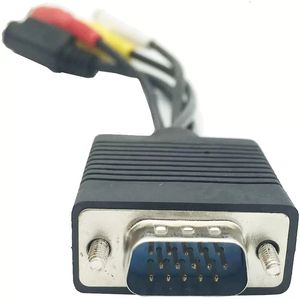Audio Video Signal VGA TV Converter S-Video Cable 3 RCA Adapter