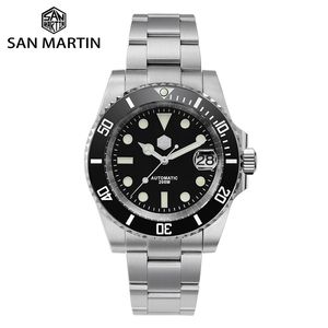 San Martin 40.5mm Water Ghost V3 Sub Diver Luxury Men Watch NH35 Automatic Mechanical Business Wristwatches Sapphire 20Bar Lumed 220407