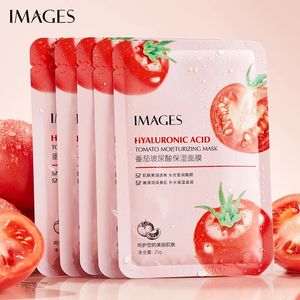 Images Tomato Facial Mask Sheet Moisturizing Oil Control Replenishment Water Face Smoothing Skin Care