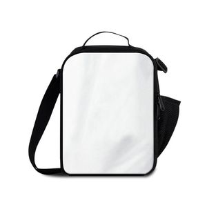 DHL30PCS Torby lodowe Sublimacja Przenieś DIY Puste biały student Poliester Polester Portable Expression Lunch Bag Pack