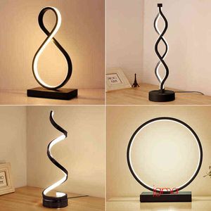 Nowoczesne minimalistyczne lampy stołowe sypialnia nocna romantyczna ciepła osobowość salon Kreatywna nordycka lampa stołowa H220423