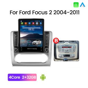 9 Android Dört Çekirdek Otomobil Videosu Multimedya Dokunmatik Ekran Radyosu 2004-2011 için Ford Focus Exi, Bluetooth USB WiFi Destek 253T ile