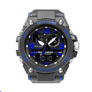 2022 CWP Waterproof Watches Mężczyzna sportowy zegar Smael Brand Red Color Electronics Chronograph Auto Data Randwatch Outdoor Sport Prezent P6