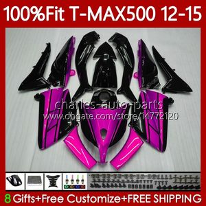 Bodywork OEM para Yamaha Tmax Max 500 Max-500 TMAX-500 2012 2013 2014 2015 FATINGS 113NO.82 T MAX500 T-MAX500 METAL PINK 12-15 TMAX500 12 13 14