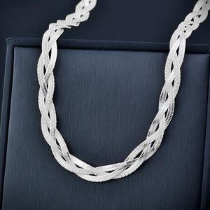 Chains Hiphop Stainless Steel Necklace For Women Gold Silver Color Braided Three Layers Choker Neck Party Jewelry 2022 351 LK6Chains