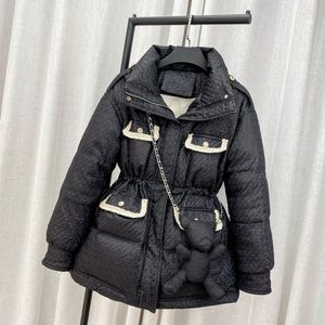 Kvinnor ner parkas vit stor storlek puffer jacka kvinnor anka rock 2022 koreanska mode smala midja vintage kläder harajuku luci2222