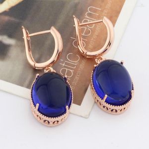 Trend Unusual Earrings For Women Rose Gold Color Copper Big High Quality Year Gifts Women's Jewelry Dangle & Chandelier