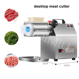 Food Processing Equipment Meat Cutter High Power Small Full Automatic Table Vegetable-Chopper Meat Slicing And Shredding Machine Stainless Steel