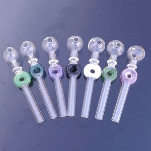 Multi colori Pyrex Glass Bruciatore di olio Tubo Accessori per fumo Accessori per tubi a mano Formatori per DAB Rigs Tube Tabacco Dry Herb Mini Piccola Acqua PIP SW45