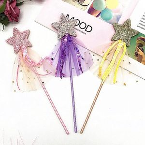 Party Decoration Hallowen Princess Cosplay Props Cute Dreamlike Five Pointed Star Fairy Wand Kids Magic Stick Girl Birthday Present Party