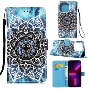 Wholesale Leather Wallet Cases For Moto G Stylus 2022 5G 4G Purse E20 Power Motorola G31 G51 G71 G200 G22 Fashion Lace Flower Butterfly Tiger Tower Animal Holder Flip Cover Pouch