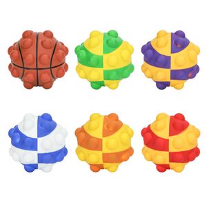 Fidget Ball Toy, Big Size 3D Squeeze Balls BPA Free Food Grade Siliconen Sensory Bureauka Speelgoed voor Kinderen Volwassenen Oudere Stress reliëf, basketbal