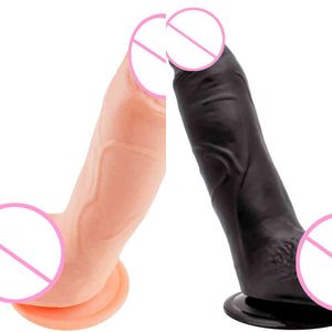 Nxy Dildos Gay Large Artificial Penis 5cm Thick Manual Suction Cup Massage Stick Sex Products 220607