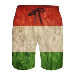 Mäns shorts Ungern Country Flag Vintage Men Summer Loose Breatble Casual Beach Pantsmen's