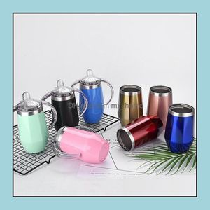 Mugs Drinkware Kitchen Dining Bar Home Garden Ll Baby Sippy Cup 8 Colors Diamond Shaped Stainless Steel Mug Insated Kids With H Dhwhm