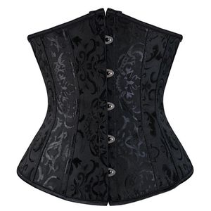 Bustiers & Corsets Gothic Corset Women Sexy Underbust Waist Trainer Shaper Wedding Plus Size Corpete Corselet Black White S-3xlbustiers