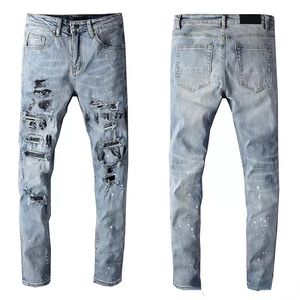 new arrival mens designer jeans light blue tear medal fashion men jean slim motorcycle biker hip hop pants top quality size 2840
