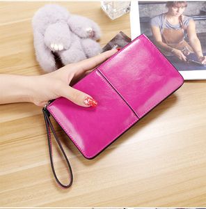 New Fashion Women Office Lady PU Leather Long Purse Clutch Zipper Business Wallet Bag Card Holder Big Capacity Wallet