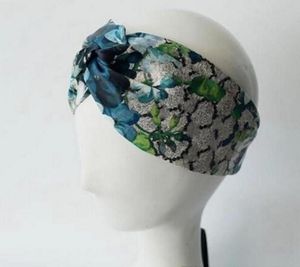 Designer de seda cruz bandana feminino menina elástico faixas cabelo luxo retro turbante headwraps presentes flores