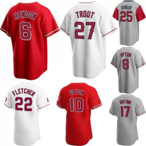 Mike Trout Jerseys Shohei Ohtani David Fletcher Justin Upton Anthony Rendon Jose Rojas Matt Thaiss Mayers Personalizado Homens Mulheres Juventude Jersey