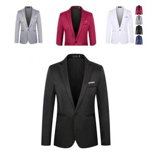 Men's Suits & Blazers Formal Blazer Thin Type Long Sleeve Exquisite Workmanship Men Slim Fit Office Suit Jacket For