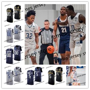 2022 NCAA Custom Saint Peter Peacocks Stitched College Basketball Jersey 11 KC Ndefo 15 Matthew Lee 5 Daryl Banks III 25 Doug Edert maglia 10 Fousseyni Drame maglie