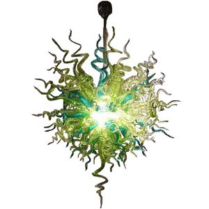 Hübsche farbige handgefertigte mundgeblasene Lampe im Murano-Stil, modernes Glas-Kronleuchter-Licht, CE-UL-Zertifikat, Glasschirm, LED-Lichtquelle, Villa-Dekoration