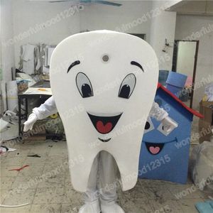 Halloween White Tooth Dente Mascot Costume Carnival Hallowen Presentes adultos jogos de festa sofisticados