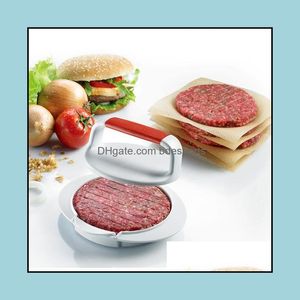 Meat Potry Tools Kitchen Kitchen Dining Bar Home Garden Tool Round Shape Hamburger Press Food-Grade Plastic Burger Meats Beef Grill Burge