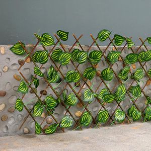 Fiori decorativi ghirlandes simulazione retrattile recinzione piante verdi viti espandibili giardino decorazioni per la casa fai da te fuori dentro