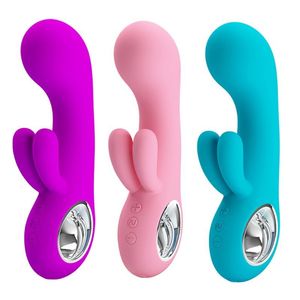 7 Frequência Vibrador de coelho G Clitóris de ponto de estimulação Recarregável Massager silencioso Dual Motor Adulto Sexy Toy para mulheres U1JD