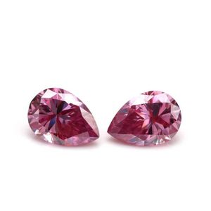 Other Real Carat Pink Color VVS1 Pear Cut Moissanite Loose Stone Pass Diamond With Gra For DIY Jewelry Making Gemstone