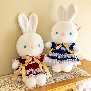 New cute skirt rabbit plush toy doll snow rabbit dolls girl holiday gift