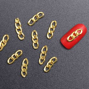 20st Top 3D Metal Chain Black Gold Silver Japan Korea Nail Art Decorations Punk Style DIY Nail Tools Charm Nail Accessory Y220408