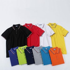 Męska koszula polo Polos Men Solid Casual Cotton Slim Fit Fit Short Sleeve Business Ubrania luksusowe TEE 10 kolorów