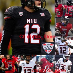 Northern Illinois Niu Football Jersey NCAA College 19 Kenny Golladay 12 Ross Bowers 15 Marcus Childers 22 Tre Harbison Mens Women Youth