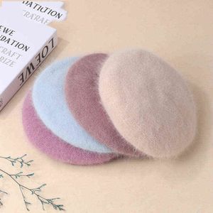 Fish Rover New Solid Color Winter Wool Beret Female Autumn Wool Warm Hat Best Match Top Quality Women Boina Gift Wholesale J220722