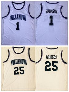 NCAA College Villanova Wildcats Basketball 25 Mikal Bridges Jersey 1 Jalen Brunson University För sportfans Andas Team Vit Färg Broderi Bra kvalitet