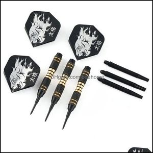 Darts Freizeit Sport Spiele im Freien 3 Teile/satz Professionelle Schwarz 18G Safty Weiche Elektronische Dartscheibe Für Indoor Spitze Dardos W1A0 Drop Delive