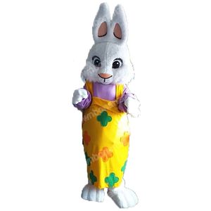 Halloween Cute Rabbit Mascot Costume High Quality Cartoon Anime theme character Adults Size Christmas Carnival Cartoon Dress Outfits