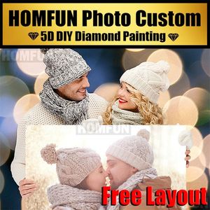 HOMFUN Pos Custom Make Your Own Diamond Painting Vollbohrer Diamant 5D DIY Gemälde Stickerei Kreuzstich 220623