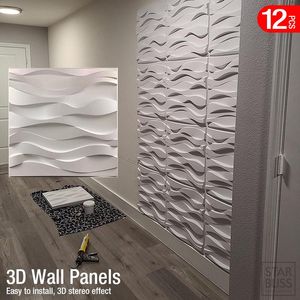 Wall Stickers 12pcs 50x50cm 3D Sticker Geometric Diamond Cutting Panel Decor Living Room Wallpaper Mural Waterproof Bathroom