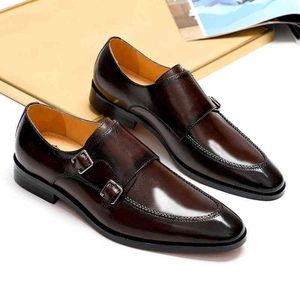 Dress Shoes Loafers Designer Pointed Low Top Casual Breathable Brown Leather Shoes Luxury Wedding Shoes 220804