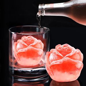 Araçlar Silikon Buz Kol Icecube Maker Çikolatalı Mousse Kalıp Kalıp Kalıp Kalıp Viski Buz Hokey Kahve Suyu Kek Dekor 3D Rosebear