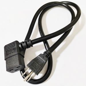 Kable adaptera zasilania, IEC 320 NEMA 5-15P Męska wtyczka do 90 stopni prostopadła C19 Kabel złącza zasilania 1m/1pcs