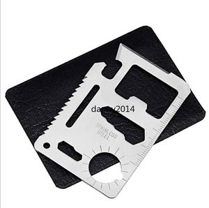 Mini rostfritt stål Multi Pocket Credit Card Tool Portable Outdoor Survival Camping Wallet Cards Tools Knife Outdoors Gear EDC Tools