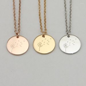 Pendant Necklaces Exquisite Women Jewelry Dandelion Flower Necklace Birth Valentine's Day Gift