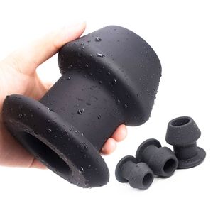 Silicone Hollow Peeped Anal Plug Stopper Anus Speculum Expander Stimulator Butt Dilator Enemator Adults Masturbation sexy Toys