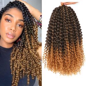 8 بوصة Marlybob ضفائر الشعر ضفائر الشعر الأفرو Afro Kinky Curly Crochet Passion Twist Organic Tress Hair Extensions LS05