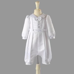 Clothing Sets Nimble White Baby Boy Clothes Set Baptism Outfits Summer Solid Full Sleeve Bow Lace Christening Gown Born Gentleman BirthdayCl